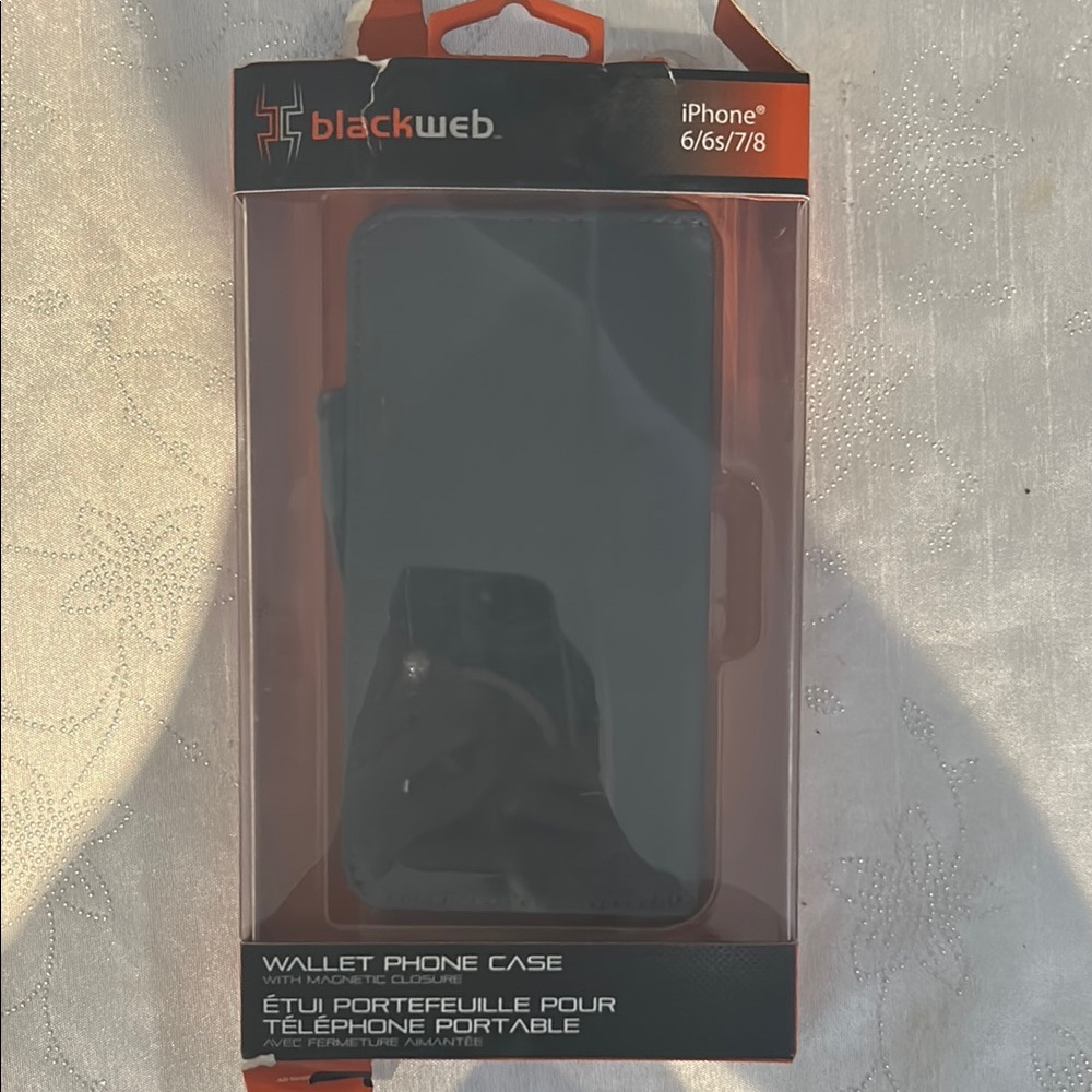 Black Black Wallet Phone Case for iPhone 6/6S/7/8